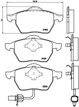A.B.S. P 85 060 BREMBO Bremsbelagsatz, Scheibenbremse